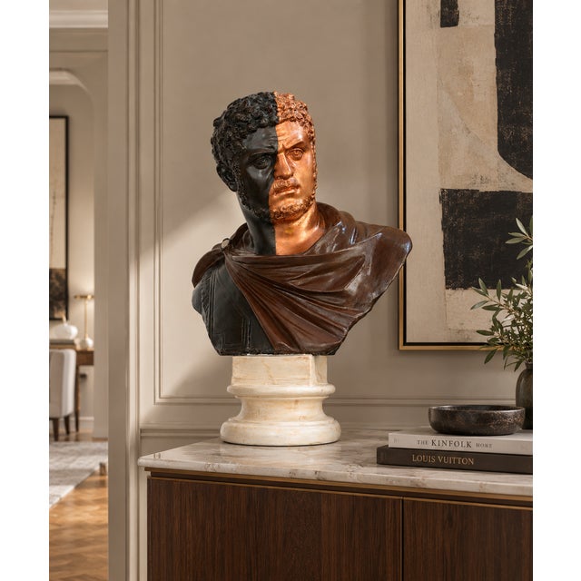 Black Chiurazzi, Interpretation of a Caracalla, 2000s, Plaster For Sale - Image 8 of 9