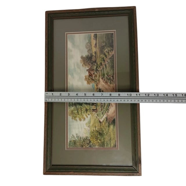 Antique 1919 Vintage Landscape Watercolor Painting House Barn Dirt Road, Framed For Sale - Image 9 of 12