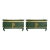 Vintage Chin Hua Ming Tables in Green and Gold - Newly Painted For Sale