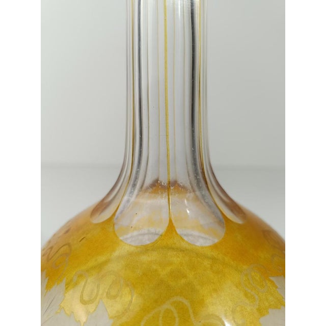 Vintage Spirit Decanter Bottle in Colored Cut Crystal and Embossed Silver, 1930s For Sale - Image 16 of 18