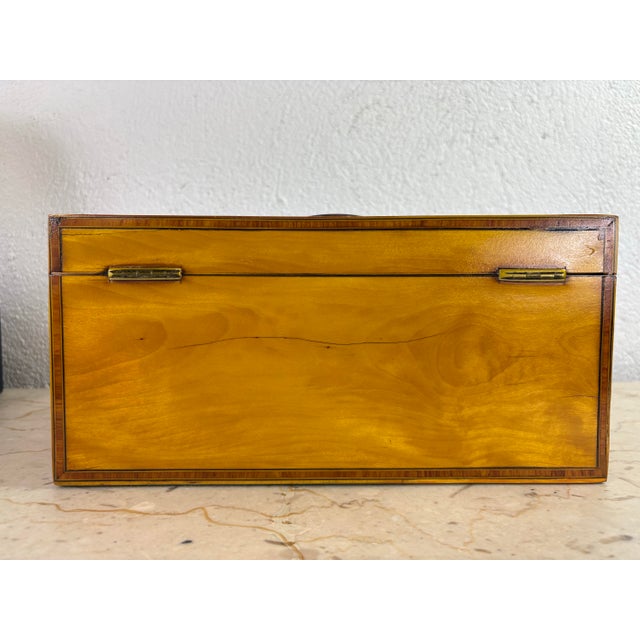 Brown Antique Mid 19th Century American Tea Caddy For Sale - Image 8 of 11