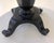 Charcoal Antique Painted Pedestal Table, Round Center Table With Sculptural Base For Sale - Image 8 of 8