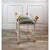 Metal Boca White Earl Emerald Animal Print Bamboo Bench For Sale - Image 7 of 9