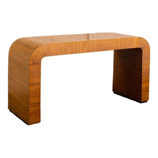 1940s Art Deco Style Waterfall Console Table For Sale