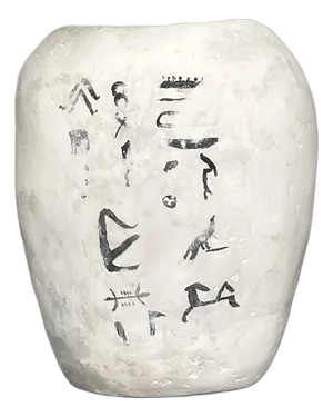 Egyptian Canopic Hand Sculpted Vessel