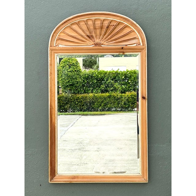 Late 20th Century Vintage Pulaski Arched Wood Frame Mirror For Sale - Image 5 of 16