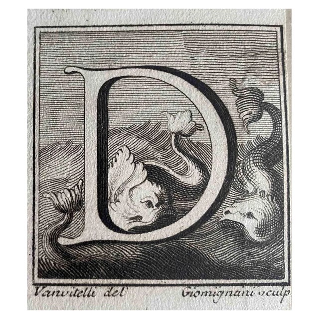 Unknown, Antiquities of Herculaneum: Letter D, Etching, 18th Century For Sale