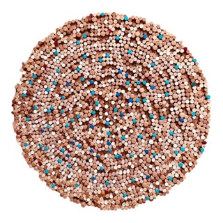 Monumental 48” Round Wine Cork Assemblage Wall Sculpture, 2,000+ Corks For Sale