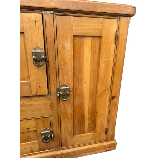 Wood Antique Ice Box Three Door Eddy Refrigerator For Sale - Image 7 of 9