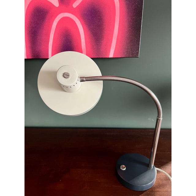 Black Mid-Century German Desk Lamp with Gooseneck and Witch Hat from Hillebrand Lighting, 1950s For Sale - Image 8 of 11