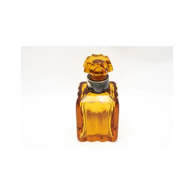 Orange Art Deco Crystal Carafe and 5 Glasses from WMF, Germany, 1930s, Set of 6 For Sale - Image 8 of 10