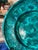 Large Art Deco Faux Malachite Painted Decorative Vintage Plate Charger on Stand For Sale In Palm Springs - Image 6 of 10