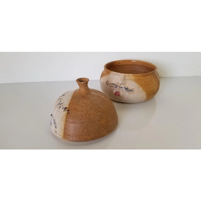 Mid-Century Art " Face " Shape Studio Pottery Vase, Signed For Sale In Miami - Image 6 of 10