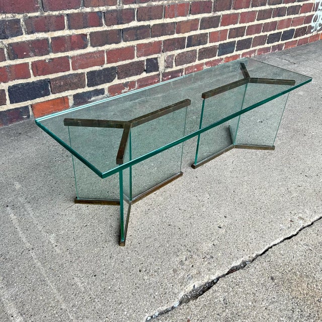 Pace Brass and Glass Coffee Table For Sale In Cleveland - Image 6 of 10