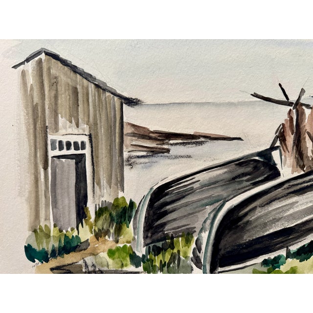 Original watercolor on paper by Henry Emil Salloch, also known as Heinz Emil Salloch, the German-born American artist and...