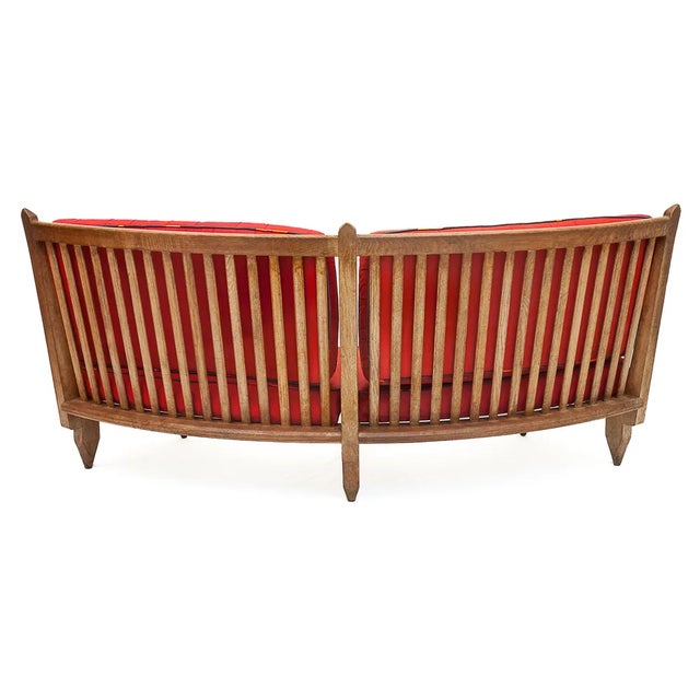 Curved Bench by Guillerme Et Chambron, 1950s For Sale - Image 10 of 13