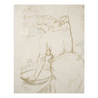 After H. de Toulouse-Lautrec, Femme qui se Lave, La Toilette, Lithograph, 1890s For Sale