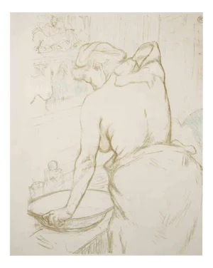 After H. de Toulouse-Lautrec, Femme qui se Lave, La Toilette, Lithograph, 1890s