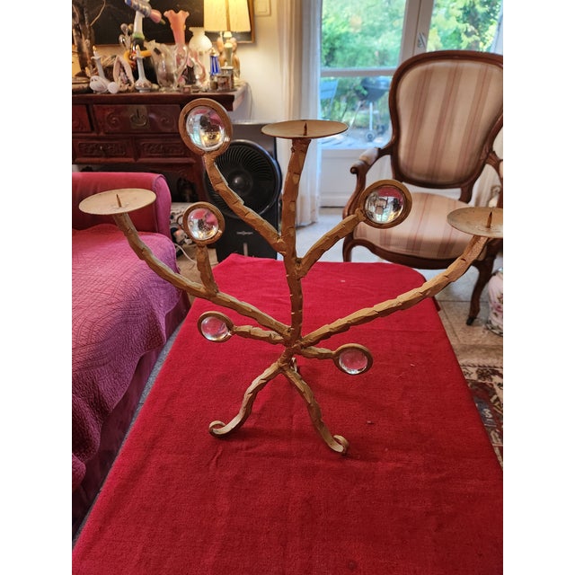 1980s Brutalist Sculptural Candelabra, 1980s For Sale - Image 5 of 7