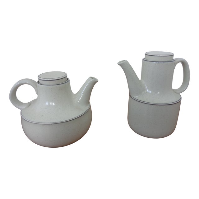 Swedish Birka Tea Pot & Coffeepot by Stig Lindberg for Gustavsberg, 1960s, Set of 2 For Sale