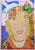 Renaissance watercolor with Applique framed. Renaissance Maiden For Sale - Image 3 of 3