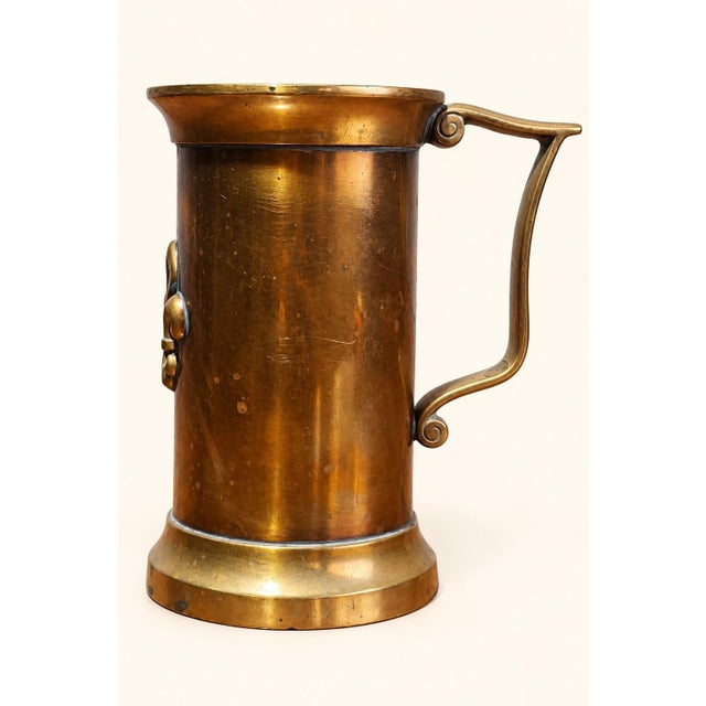 19th Century Art Nouveau Beer Mug by Max Le Verrier Bronze & Fleur-De-Lis, 1890s For Sale - Image 5 of 6