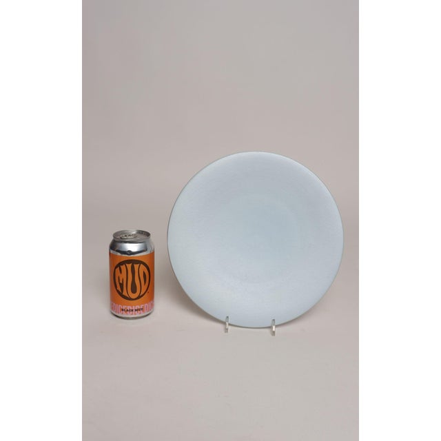 Set of Three Nick Munro English Matte Powder Blue and Glossy White Plates - Two Sizes For Sale - Image 11 of 18