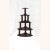 Brown Large Folk Art Spool Corner Shelf From the 1930s For Sale - Image 8 of 8