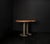 1980s design console table made of steel and oak wood. With its minimalist aesthetic, it stands out through its...