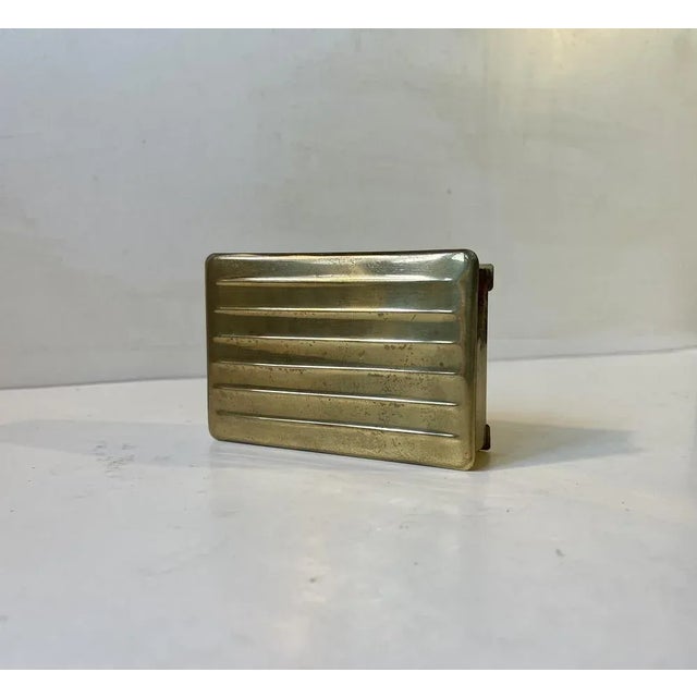 1930s Art Deco Scandinavian Box in Brass, 1930s For Sale - Image 5 of 8