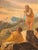 Textile Eugene Califano Allegorical Scene With Classical Ruins Oil on Canvas. 20th C. For Sale - Image 7 of 13