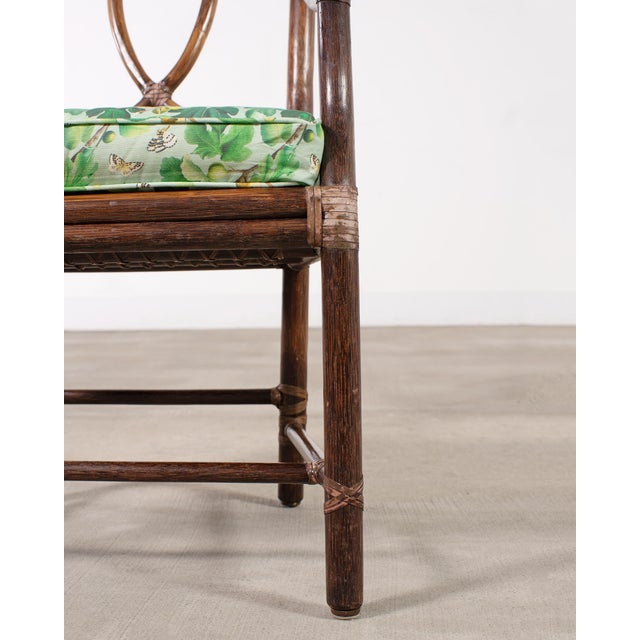 Set of Six McGuire Rattan Leona Loop Back Dining Chairs For Sale - Image 18 of 18