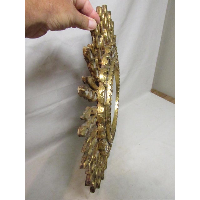 Spanish Giltwood Sunburst Mirror For Sale - Image 10 of 13