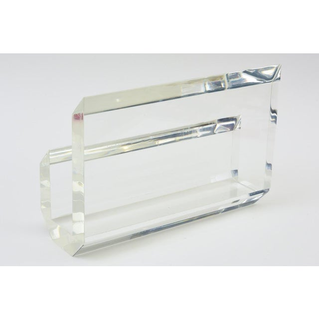 Vintage Karl Springer Lucite Magazine or Book Stand, 1980's For Sale - Image 12 of 13