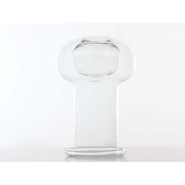 1950s Scandinavian Blown Glass Candle Holder from Holmegaard Glasværk, 1950s For Sale - Image 5 of 5