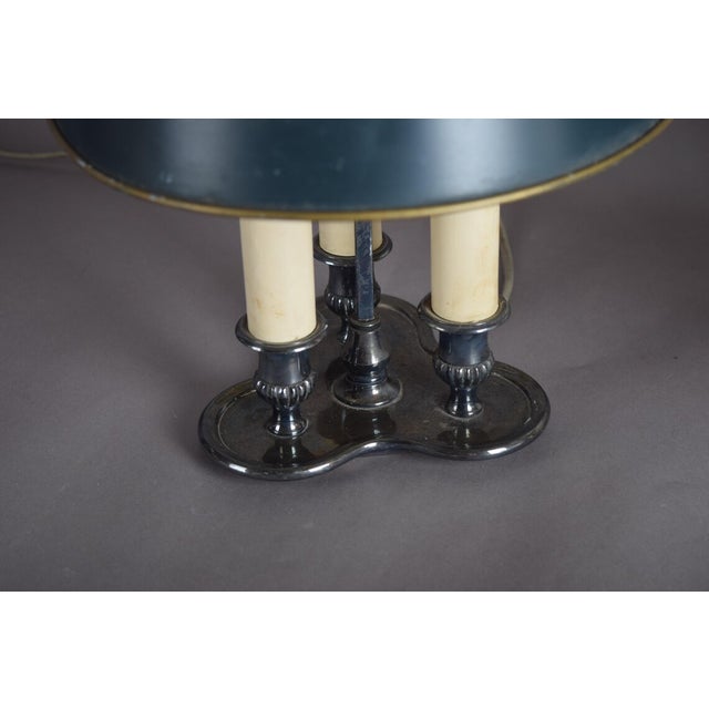 French Bouillotte Lamps in Silvered Metal, 1940s, Set of 2 For Sale - Image 12 of 18