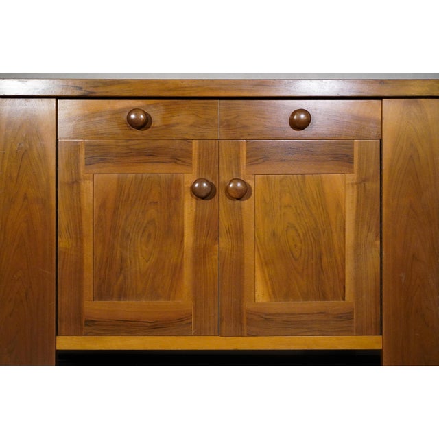 Wood Walnut Sideboard by Sivio Coppola for Bernini, 1970s For Sale - Image 7 of 13