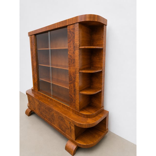 Vintage Austrian Art Deco Bookcase, 1930s For Sale - Image 3 of 7