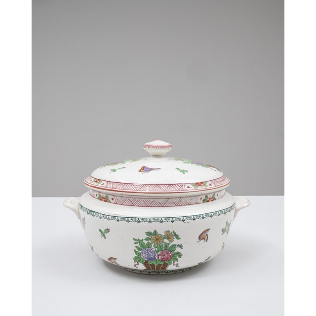Mid 20th Century French Special Edition Porcelain Tureen With Lid For Sale - Image 10 of 18