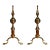 Antique Brass Steeple Top Andirons - A Pair For Sale