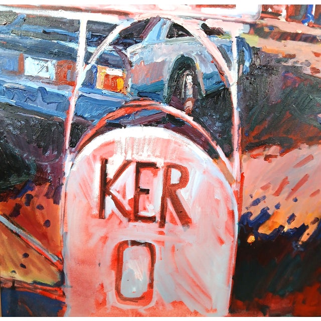 Matt Doszkocs Signed Oil Painting, "Bonfield's Gas Station, Bethesda, Md," Modern Impressionist, Framed For Sale - Image 4 of 9