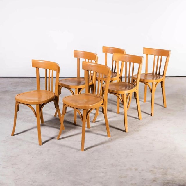 Painted Beech Bentwood Dining Chairs, 1950s, Set of 6 For Sale - Image 4 of 10