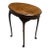 Antique Baker Furniture Solid Mahogany Queen Anne Oval Side Table - Circa 1910 For Sale