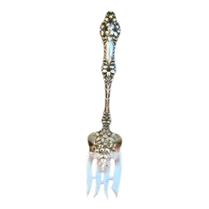 Antique Art Nouveau Sterling Serving Fork by Alvin Silver Circa 1905