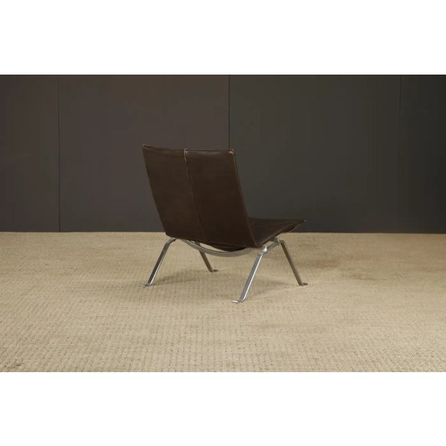 Metal Early Production 'Pk-22' Lounge Chair by Poul Kjærholm for Ekc, Double-Signed For Sale - Image 7 of 18
