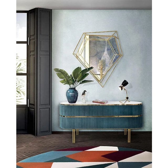 Small Diamond Mirror by Essential Home For Sale - Image 6 of 11