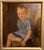 Heinrich Pforr, Childhood Study: Seated Boy in a Blue Smock, 1924, Oil on Canvas, in Very Good conditions. Designed 1920...