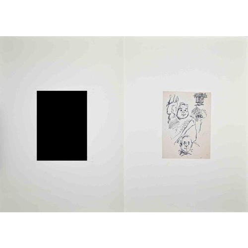 Leo Longanesi, Portraits, Mid-20th Century, China Ink on Paper For Sale - Image 3 of 4