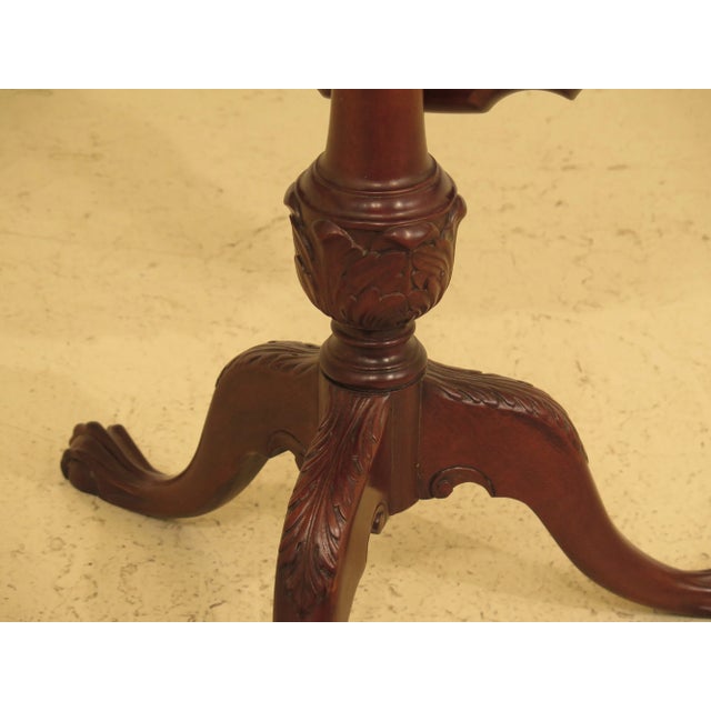 Chippendale 1950s Chippendale Mahogany Tilt Top Table For Sale - Image 3 of 11