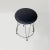 1970s Italian Modern Stool in Black Leatherette and Steel, 1970s For Sale - Image 5 of 11